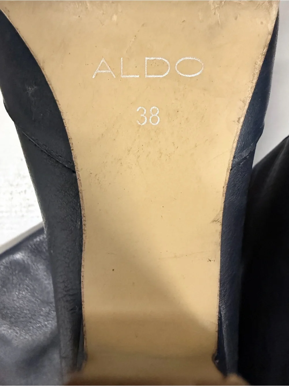 ALDO Navy Knee High Leather Boots